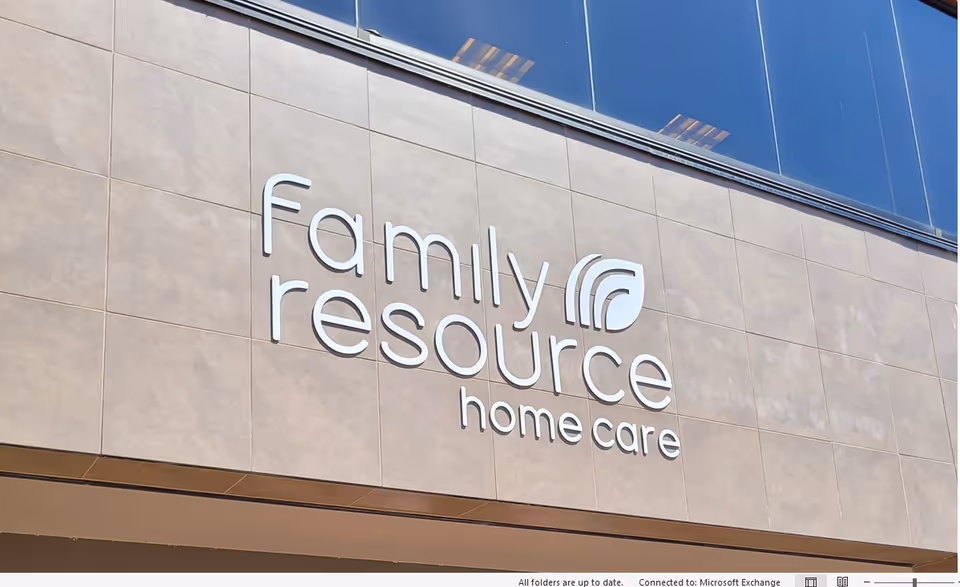 Exterior view of a building facade with Family Resource Home Care sign.